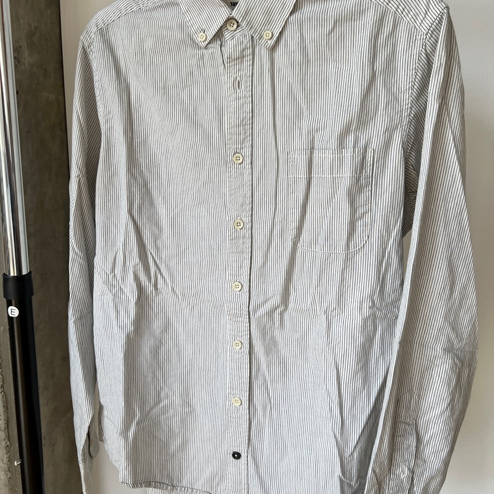 Taylor Stitch Men's Blue Striped Button Down Shirt